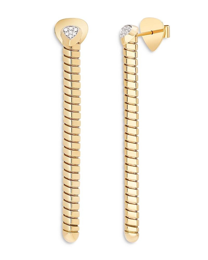 Marina B 18K Yellow Gold Trisolina Drop Earrings with Diamonds Cover