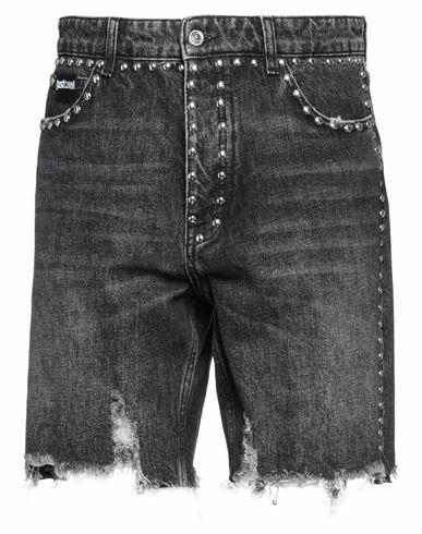 Just Cavalli Man Denim shorts Black Cotton Cover