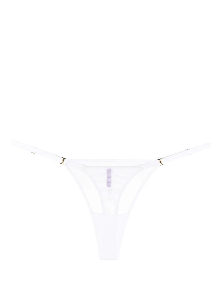 Maison Close Mini sheer thong - White Cover