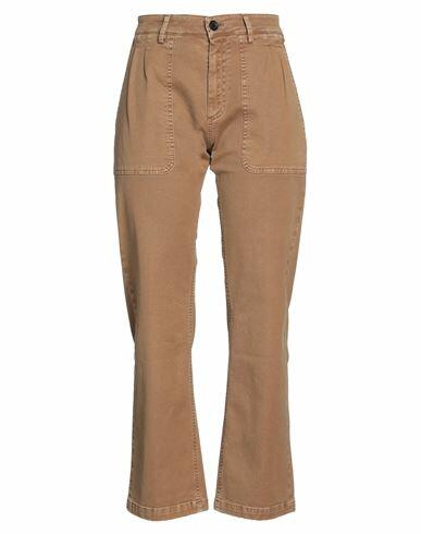 Department 5 Woman Pants Camel Cotton, Elastane Cover