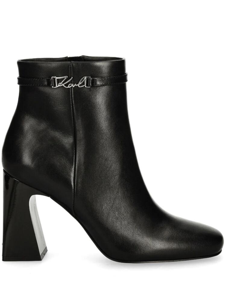 Karl Lagerfeld 90mm logo ankle boots - Black Cover