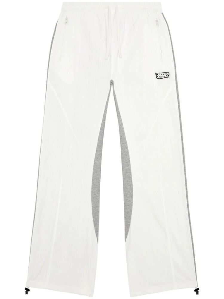 Diesel P-Berto logo-appliqué panelled track pants - White Cover