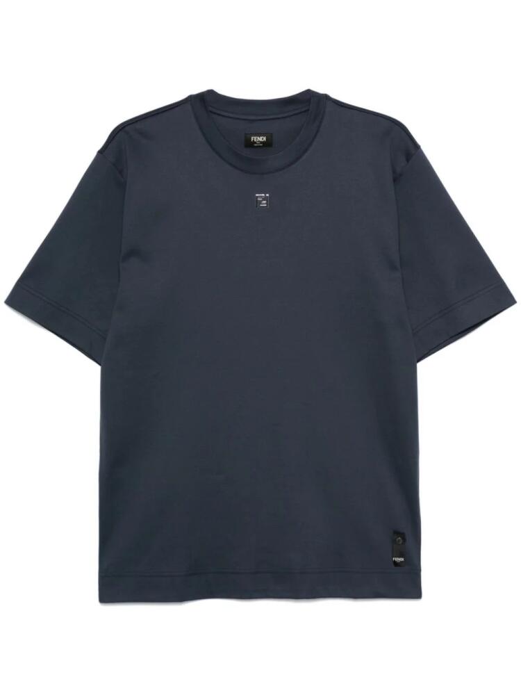 FENDI FF-plaque T-shirt - Blue Cover