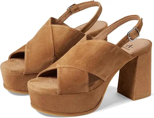 Aquatalia Nadina Suede Platform Sandal (Whiskey) Women's Shoes Cover