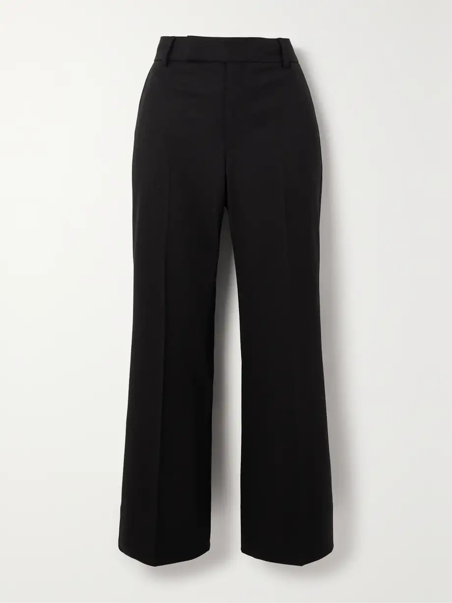 Proenza Schouler - Wool-blend Straight-leg Pants - Black Cover