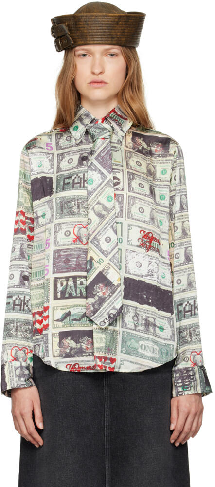 VAQUERA Multicolor Dollar Print Shirt Cover