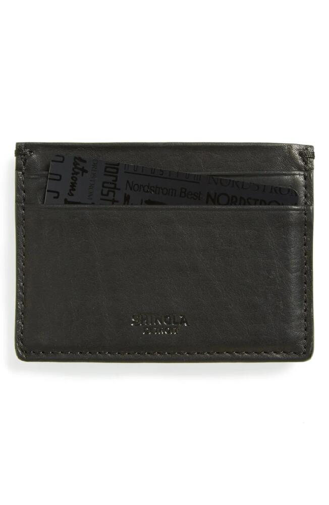 Shinola Leather Card Case in Black Cover