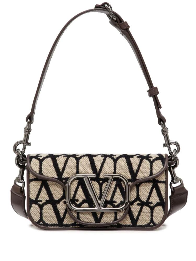 Valentino Garavani monogram-pattern logo-plaque shoulder bag - Neutrals Cover