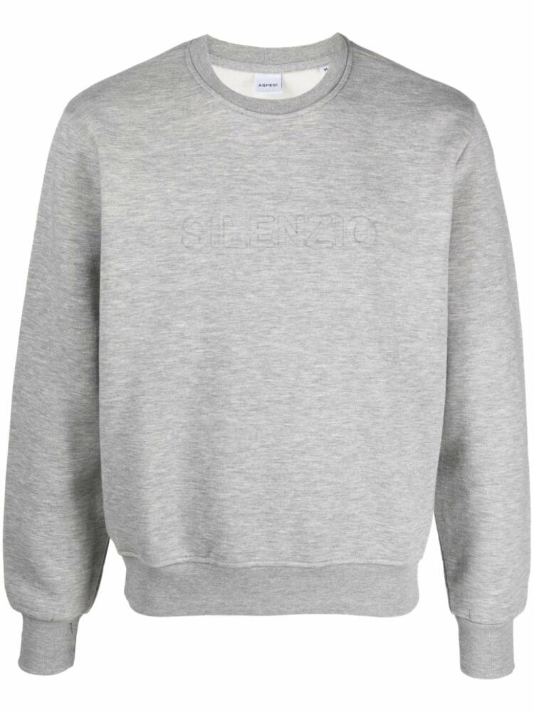 ASPESI mélange-effect crew-neck sweatshirt - Grey Cover