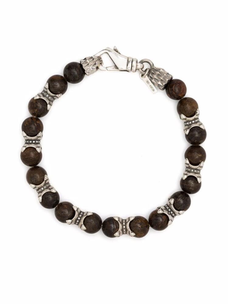 Emanuele Bicocchi tiger eye beaded bracelet - Brown Cover