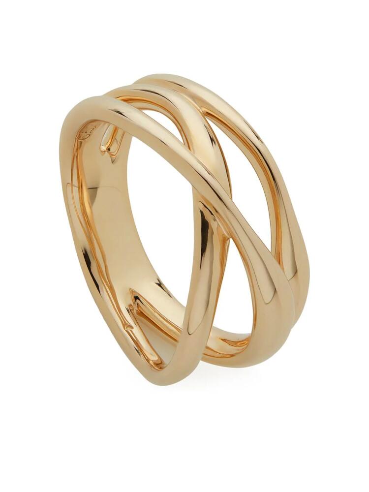 Monica Vinader Nuro cross over ring - Gold Cover