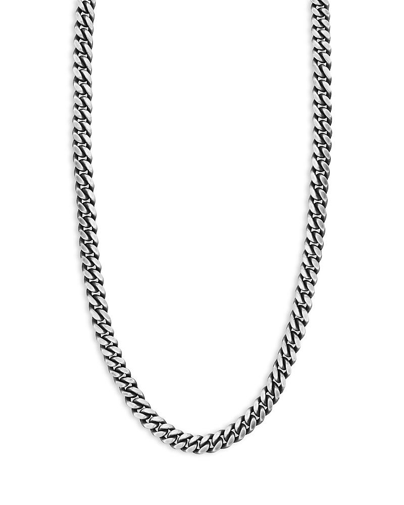 Milanesi And Co Men's Sterling Silver Oxidized Curb Chain Necklace, 20 Cover