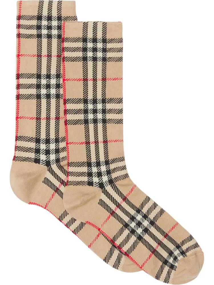 Burberry Vintage Check-pattern socks - Brown Cover