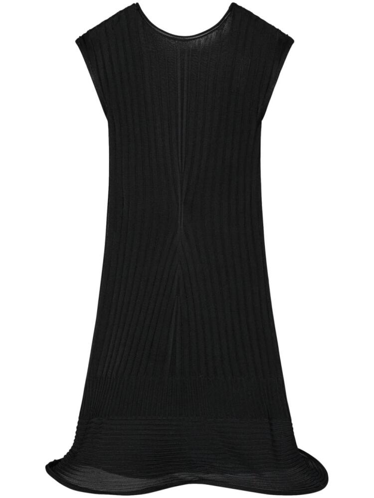 Tory Burch boat-neck knitted dress - Black Cover