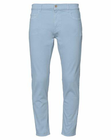 Pence Man Pants Sky blue Cotton, Elastane Cover