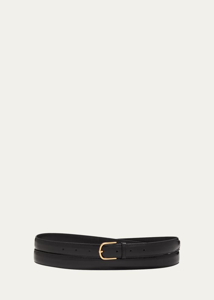 Toteme Black Slim Trouser Leather Belt Cover