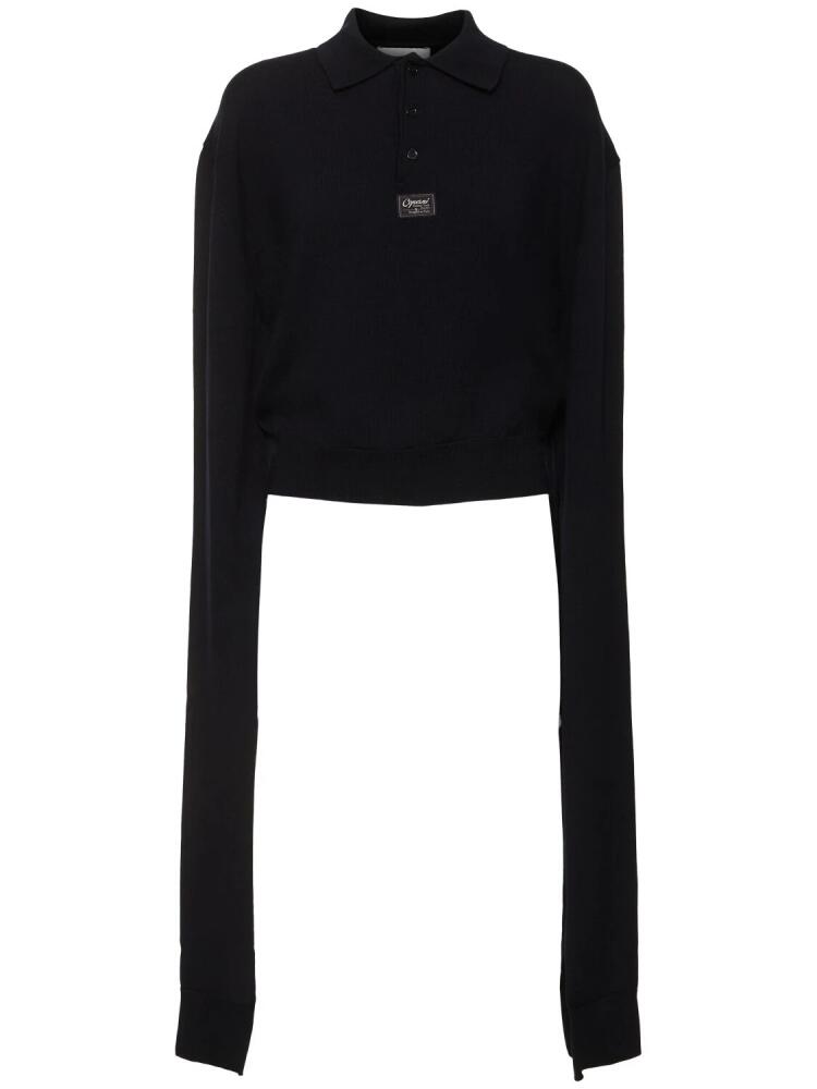 COPERNI Knotted Knit Wool Polo Top Cover