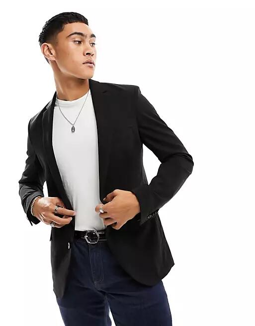 New Look super skinny suit jacket in black Cover