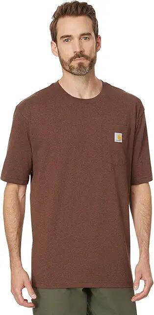 Carhartt Loose Fit Heavyweight Short-Sleeve Pocket T-Shirt (Mocha Heather) Men's T Shirt Cover