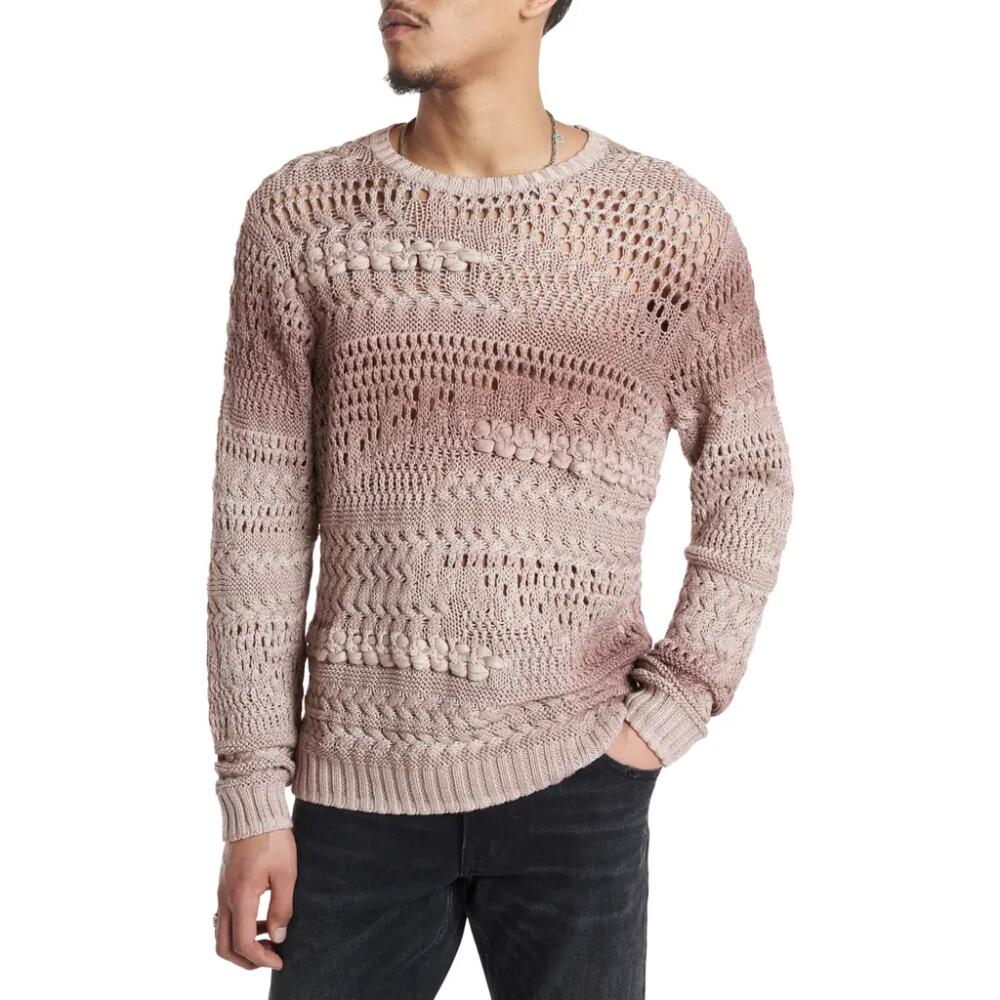 John Varvatos Leone Mixed Stitch Sweater in Dried Petal Cover