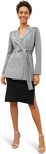 M.M.LaFleur Merritt Jardigan - Metallic Knit (Black/Silver) Women's Clothing Cover