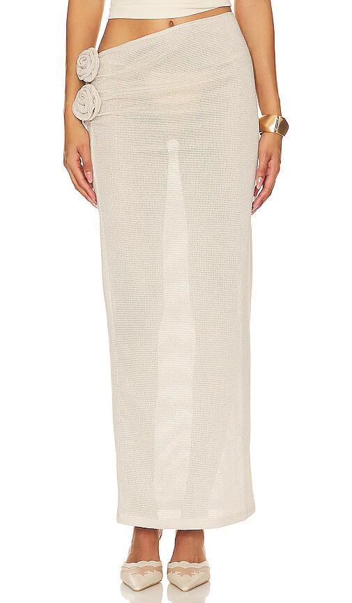 LIONESS Soul Mate Maxi Skirt in Cream Cover