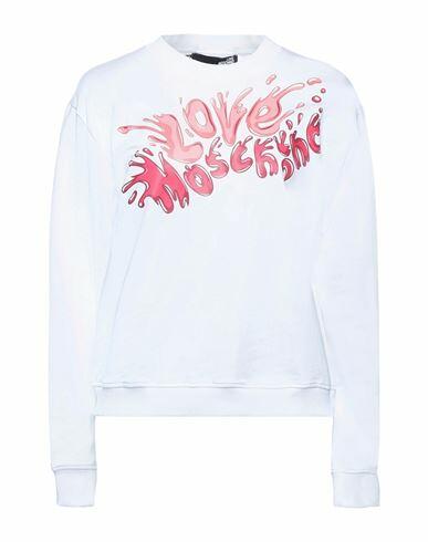 Love Moschino Woman Sweatshirt White Cotton, Elastane Cover