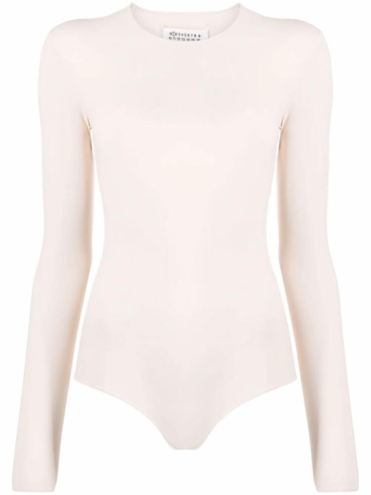 Maison Margiela round-neck jersey bodysuit - Neutrals Cover