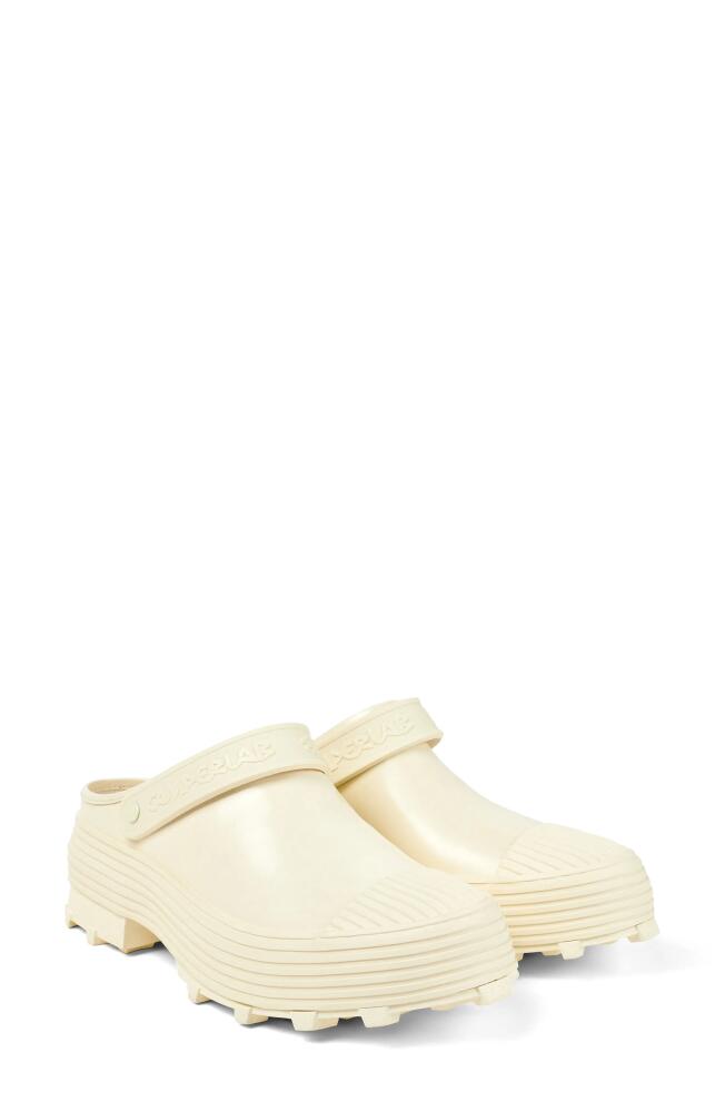 CAMPERLAB Gender Inclusive Traktori Clog in White Natural Cover