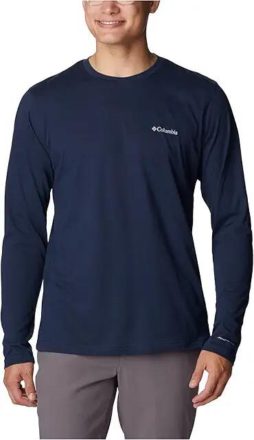 Columbia Thistletown Hills Long Sleeve Crew (Collegiate Navy Heather) Men's Clothing Cover