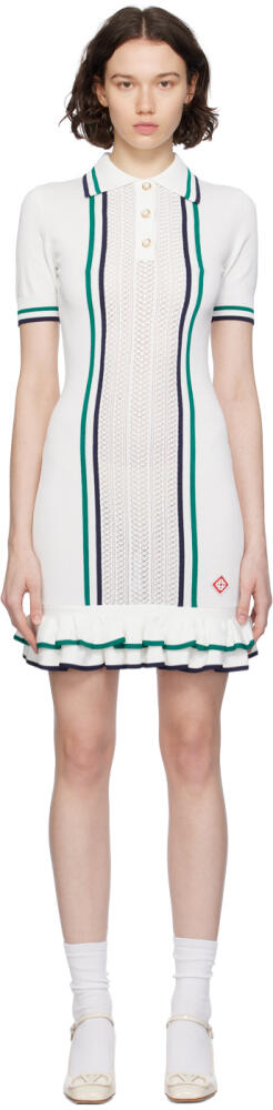 Casablanca Off-White Button Minidress Cover