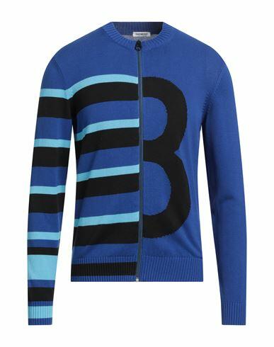 Bikkembergs Man Cardigan Bright blue Cotton Cover