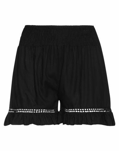 Iconique Woman Shorts & Bermuda Shorts Black Viscose Cover