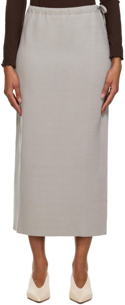 Deiji Studios Taupe 'The Tie Tube' Maxi Skirt Cover