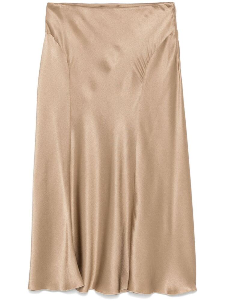 Alberta Ferretti satin midi skirt - Brown Cover