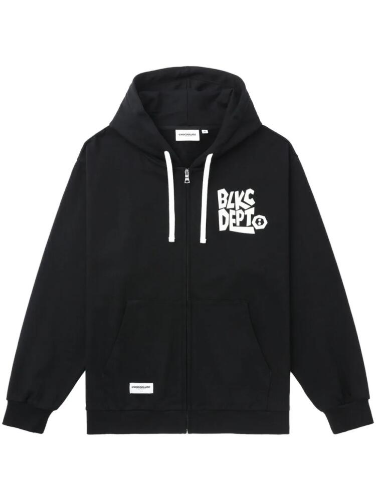 CHOCOOLATE slogan-print cotton hoodie - Black Cover