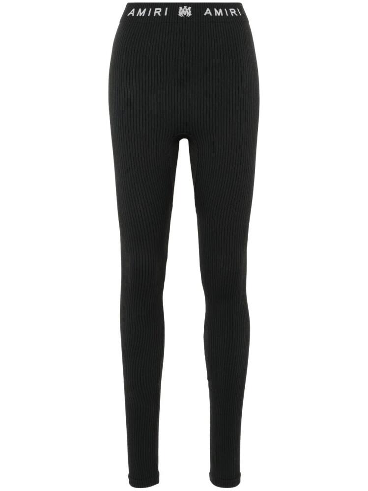 AMIRI logo-waistband performance leggings - Black Cover