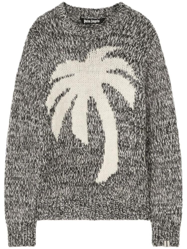 Palm Angels Palm mélange-effect jumper - Grey Cover