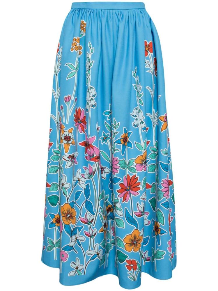 Bambah Hibiscus midi skirt - Blue Cover