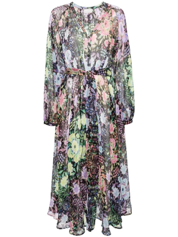 Pierre-Louis Mascia floral-print silk maxi dress - Black Cover