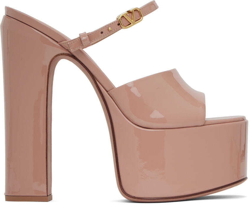 Valentino Garavani Beige Tan-Go Heeled Sandals Cover