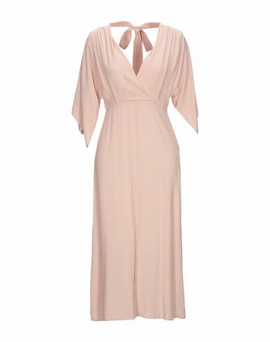 Semicouture Woman Midi dress Light pink Acetate, Silk Cover