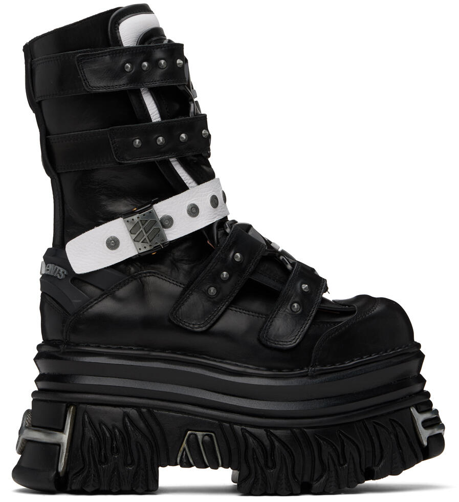 VETEMENTS Black & White New Rock Edition Gamer Boots Cover