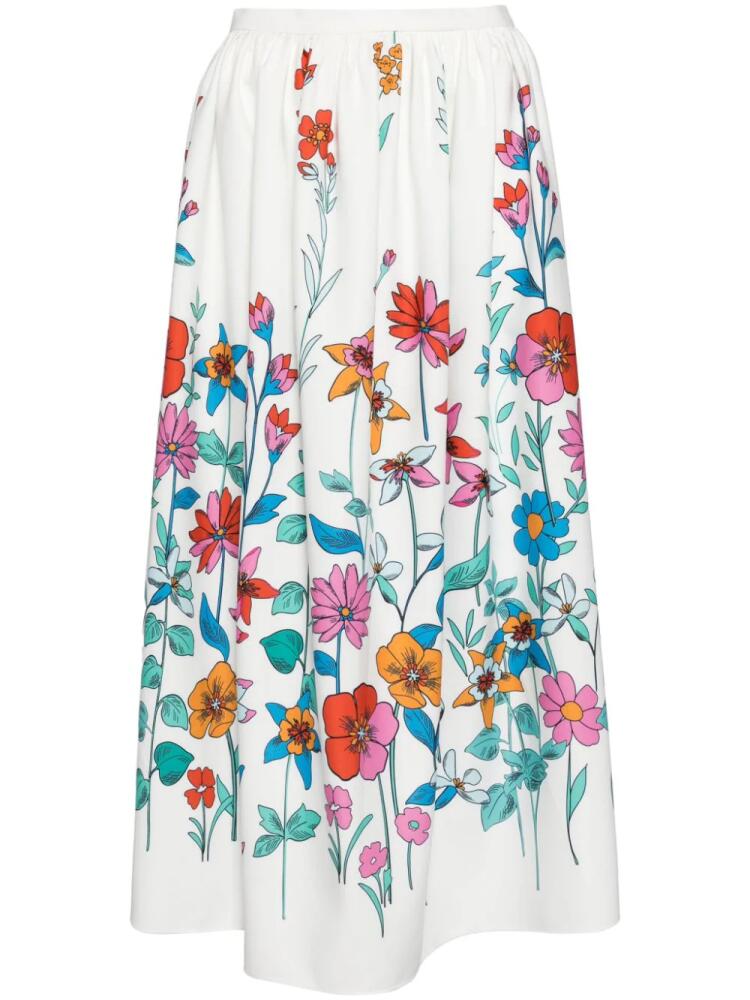 Bambah Hibiscus midi skirt - White Cover