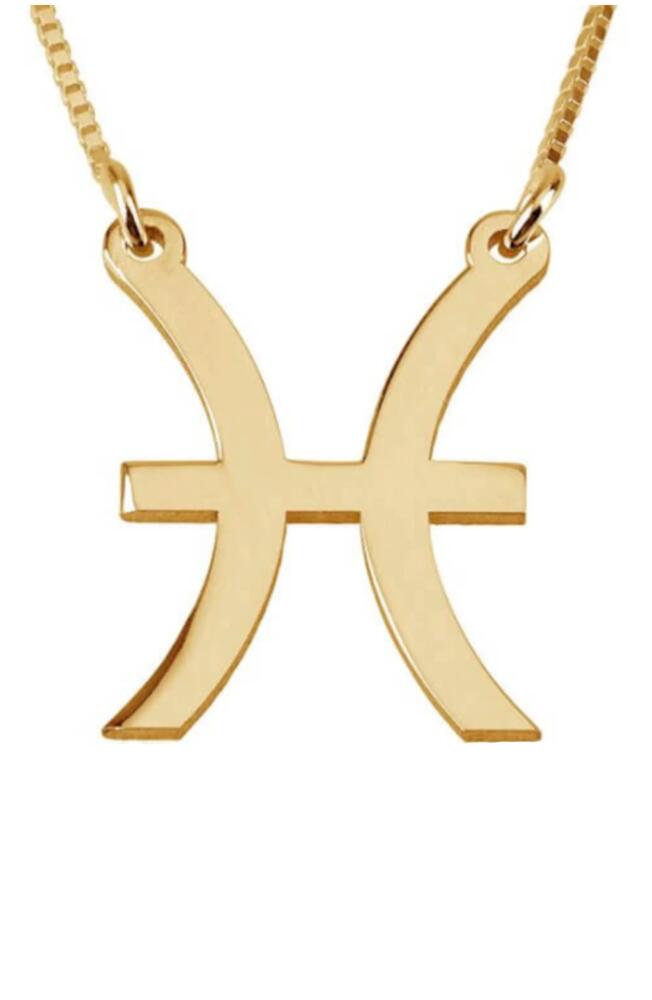 MELANIE MARIE Zodiac Pendant Necklace in Gold Plated - Pisces Cover