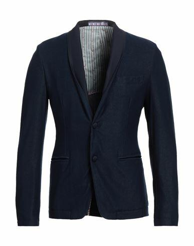 Havana & Co. Man Blazer Midnight blue Viscose, Polyester, Elastane Cover