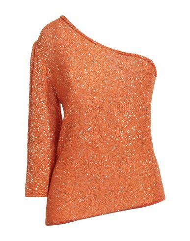 Sfizio Woman Top Orange Polyamide, Polyester Cover