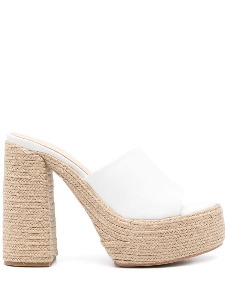 Paloma Barceló 125mm leather platform espadrilles - White Cover