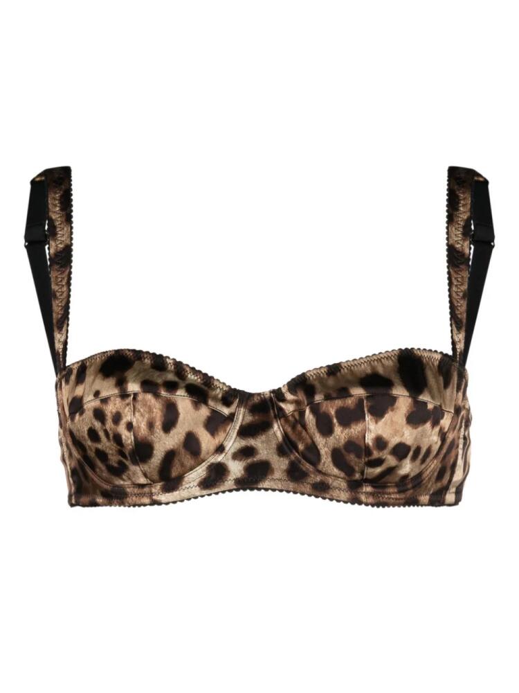 Dolce & Gabbana leopard-print balconette bra - Neutrals Cover