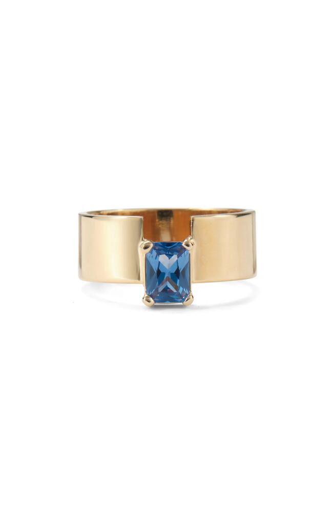 Lady Grey Wade Split Ring in Gold/Blue Zircon Cover